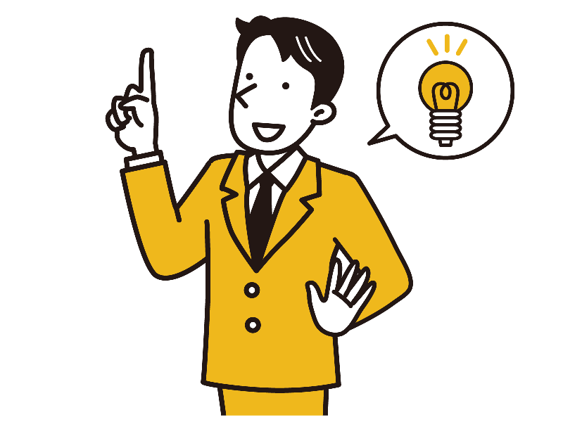 サイネージ提案・販売をしているイラスト